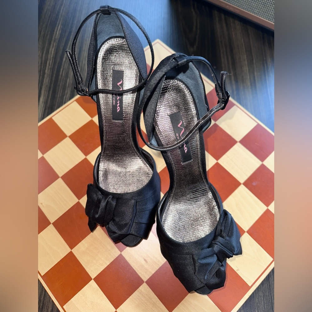 NINA BLACK LUSTER SATIN